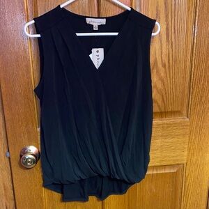 Philosophy Elegant Black Draped Blouse